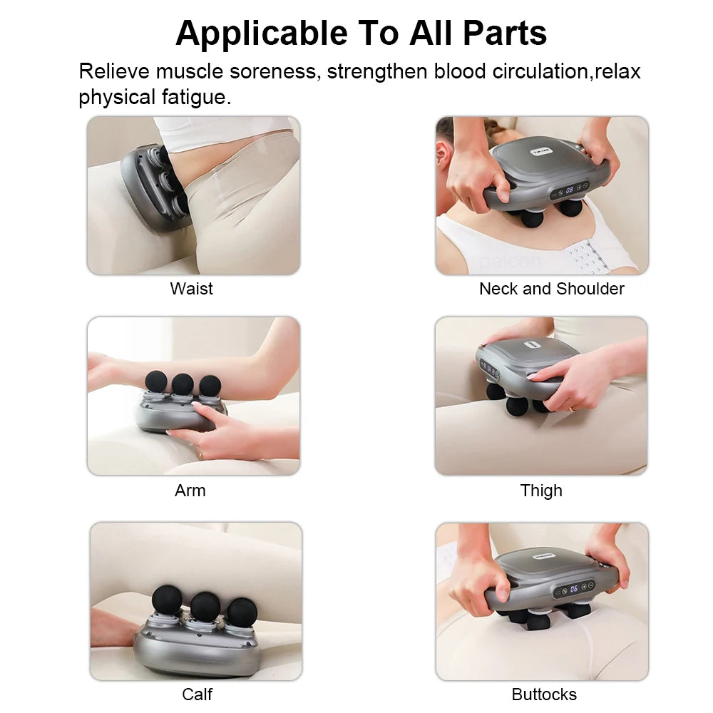 6-Head Fascia Massage Gun