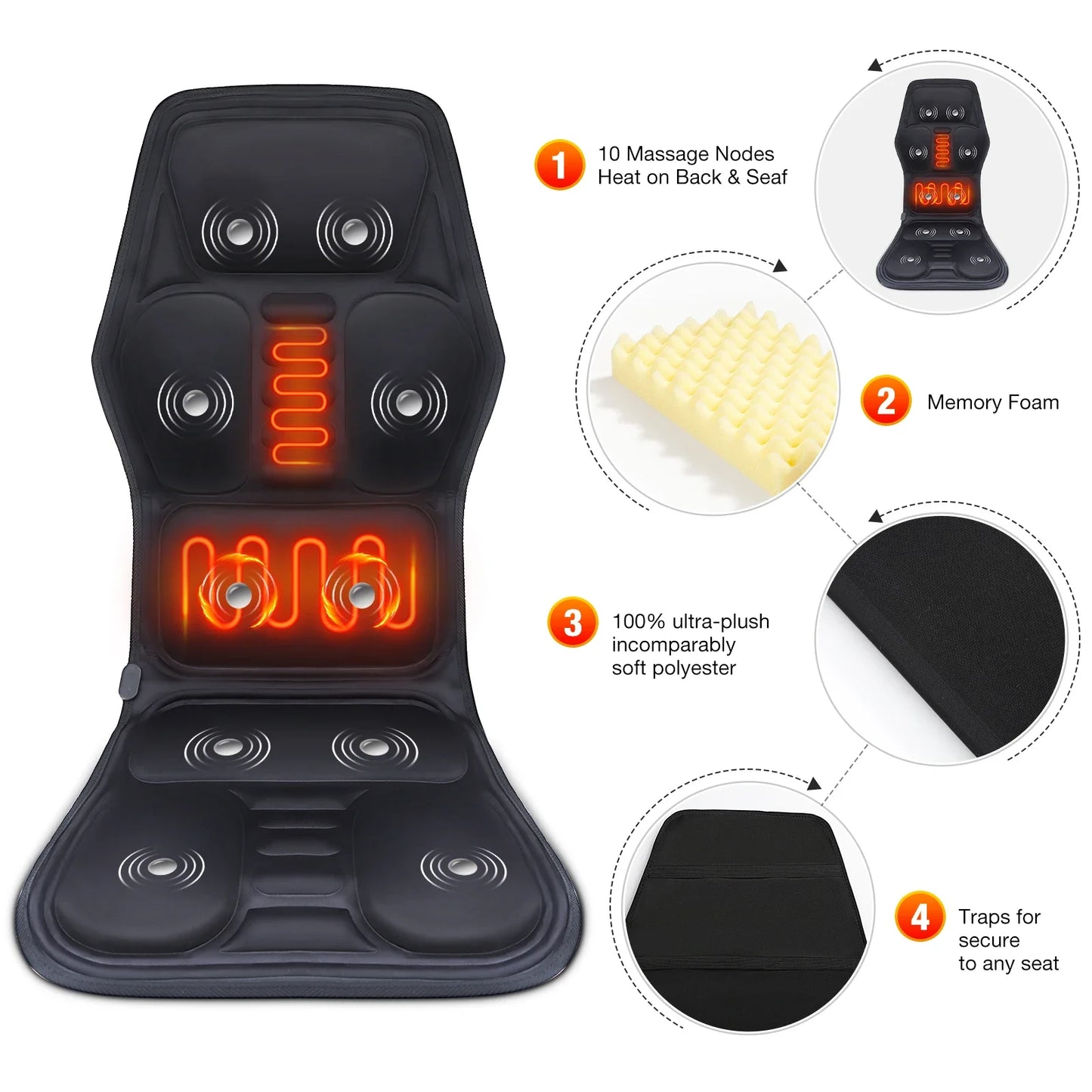 Heated Electric Massage Cushion