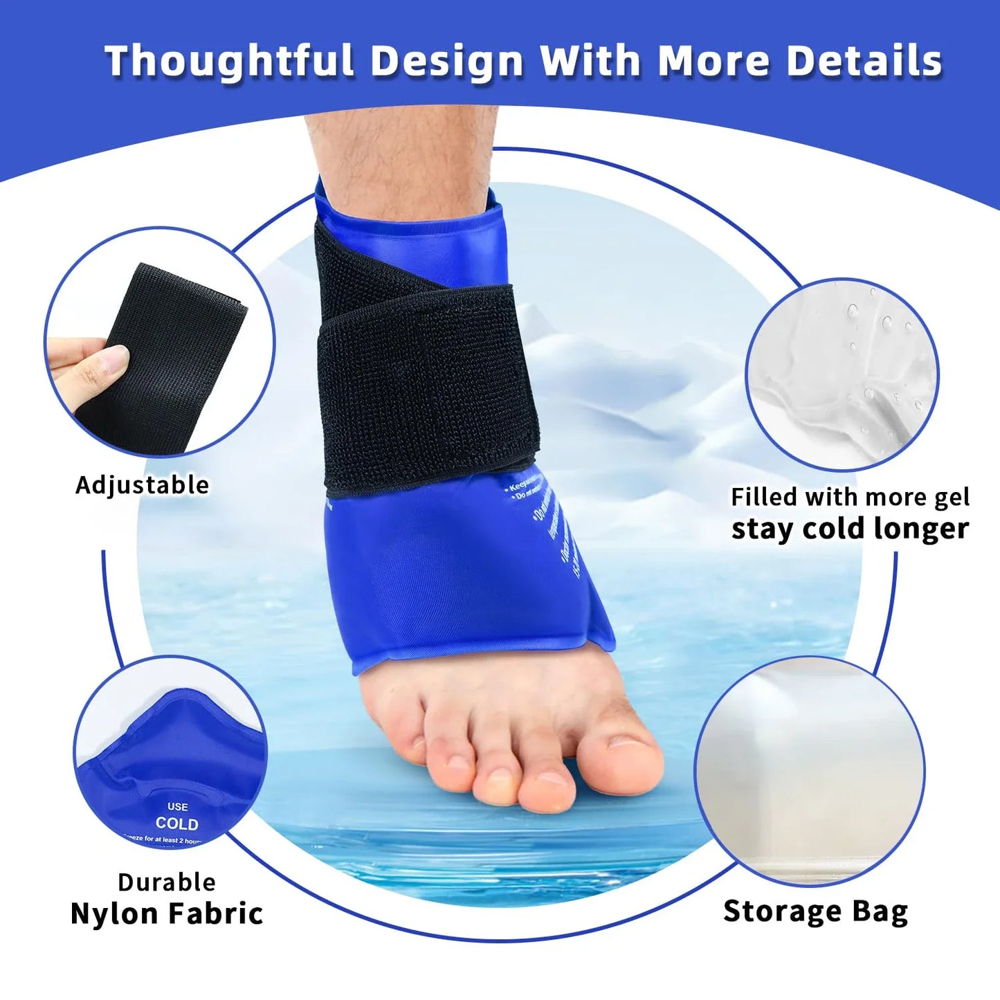 Ankle Ice Pack Wrap