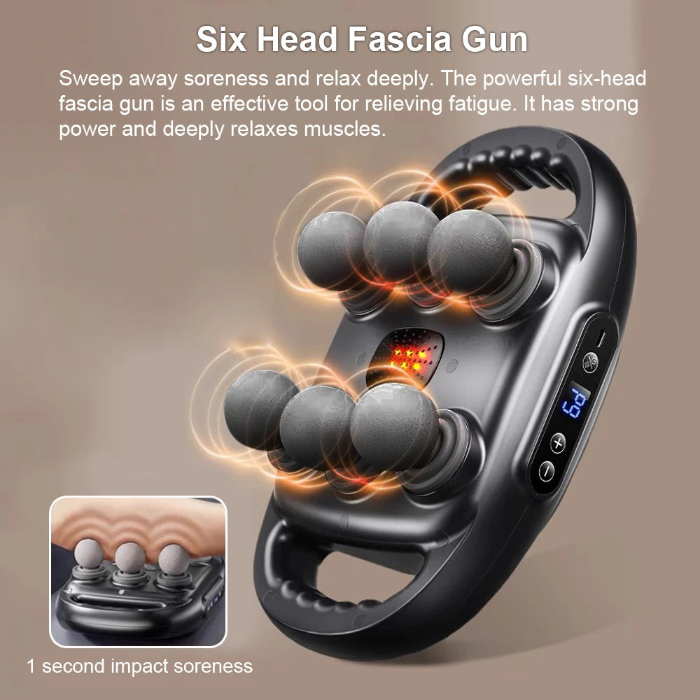6-Head Fascia Massage Gun
