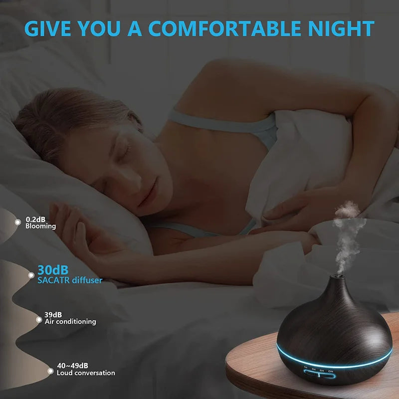 550ml USB Aroma Diffuser with LED & Remote