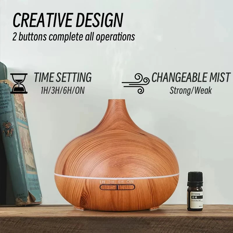 500ml Wood Grain Aroma Diffuser