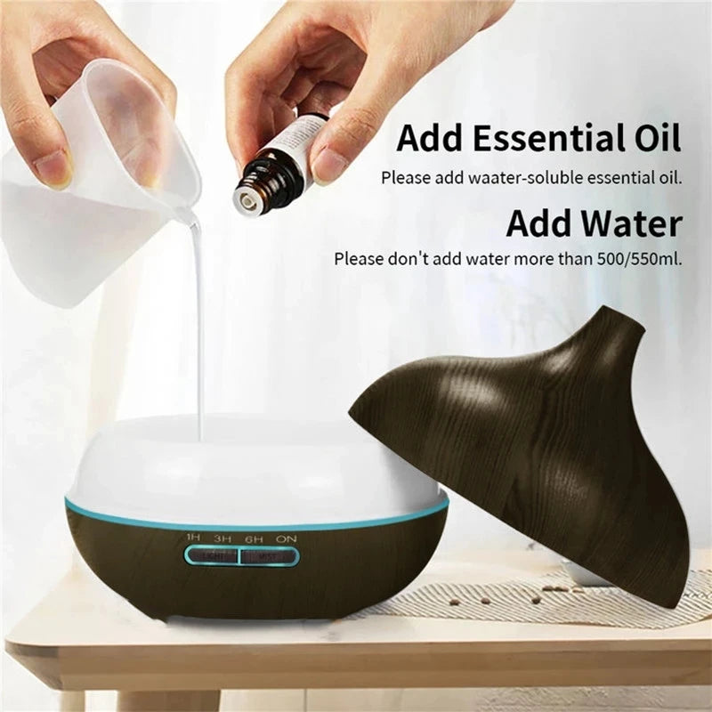 550ml USB Aroma Diffuser with LED & Remote