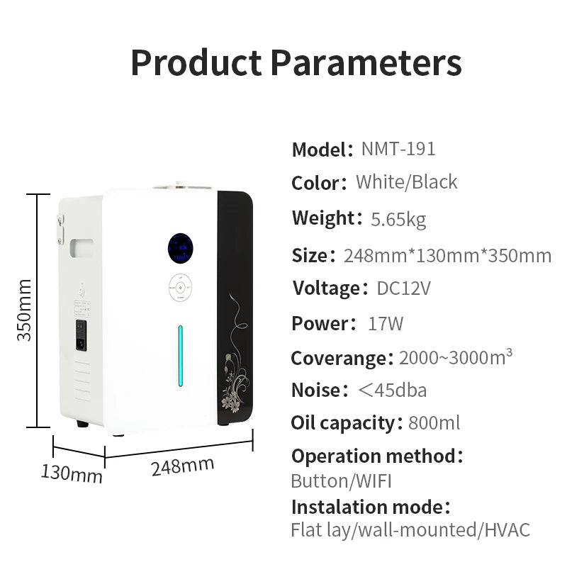 WiFi HVAC Aroma Diffuser 800ML Air Purifier