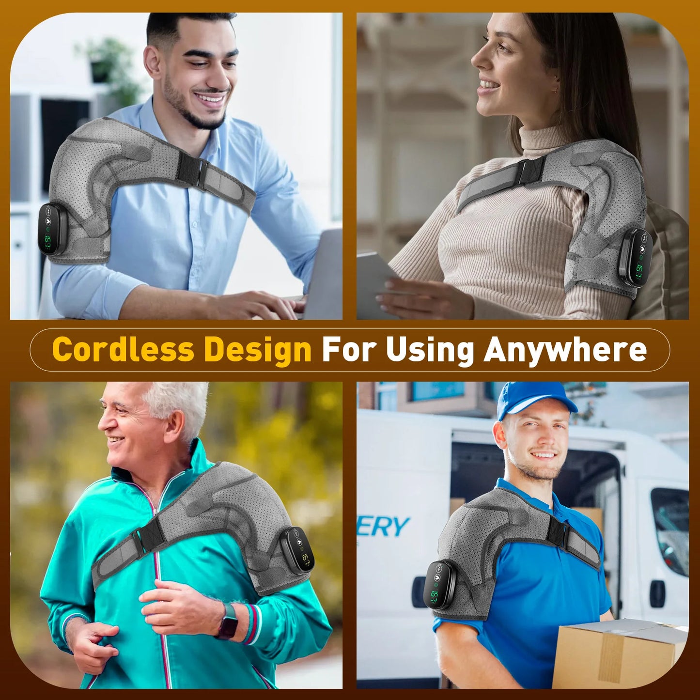 Heated Shoulder Massage Brace