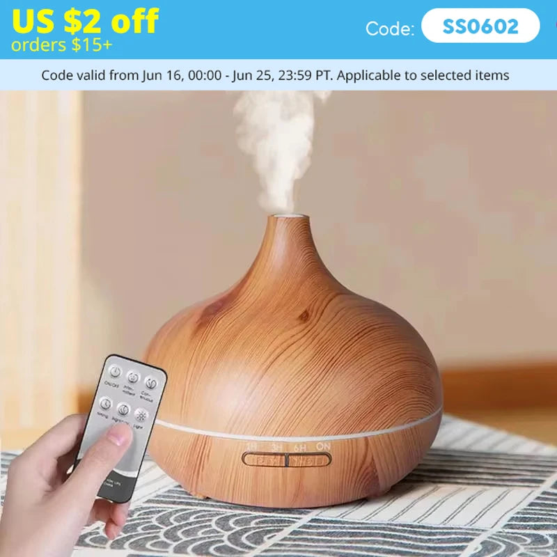 500ml Wood Grain Aroma Diffuser