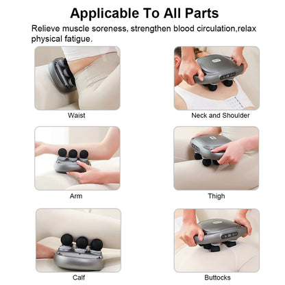 6-Head Fascia Massage Gun