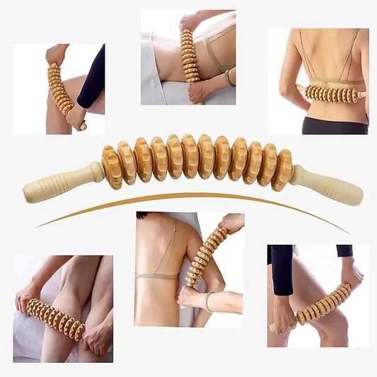 Wooden Fascia Roller Massager